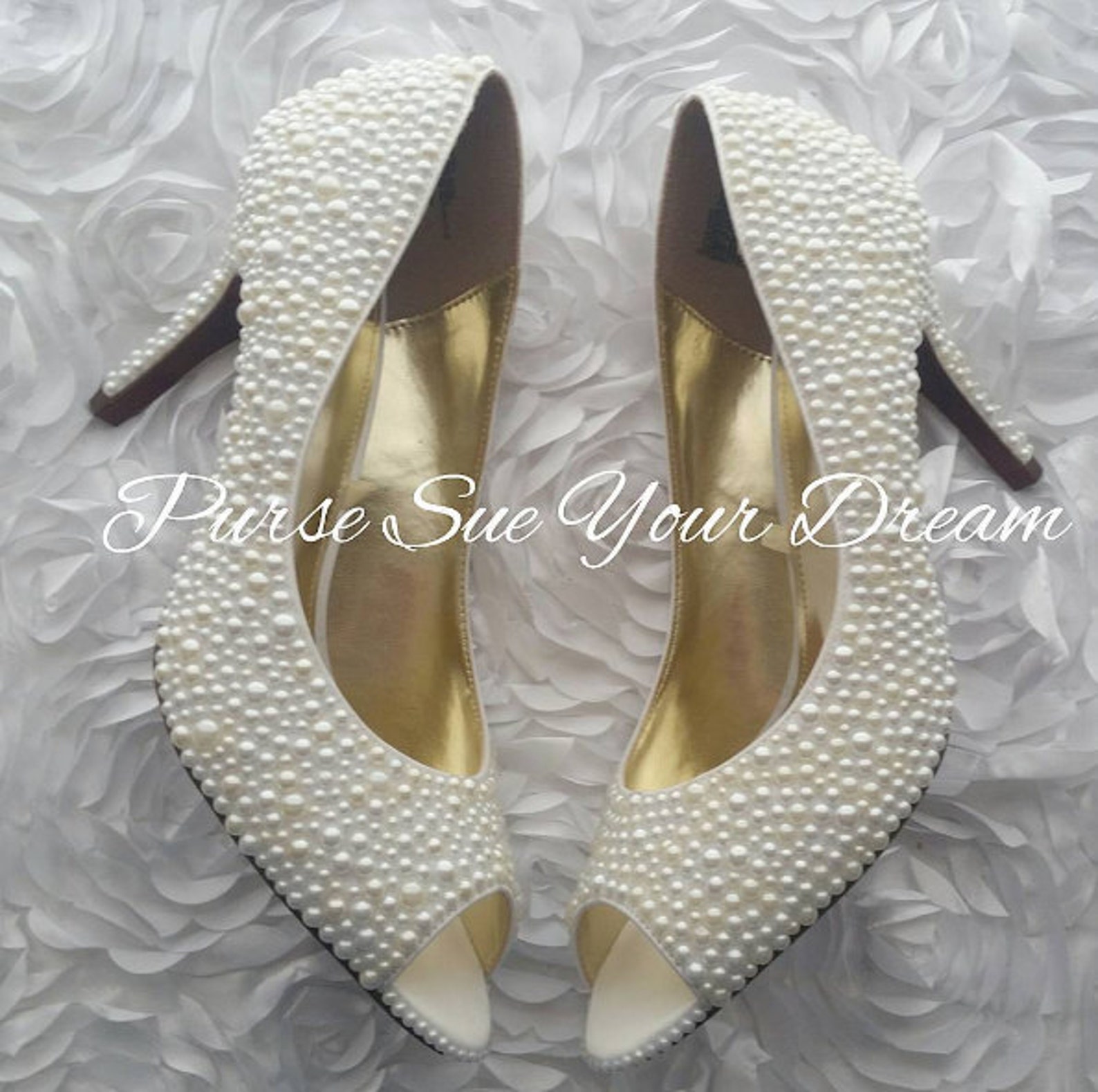 wedding pearl heels