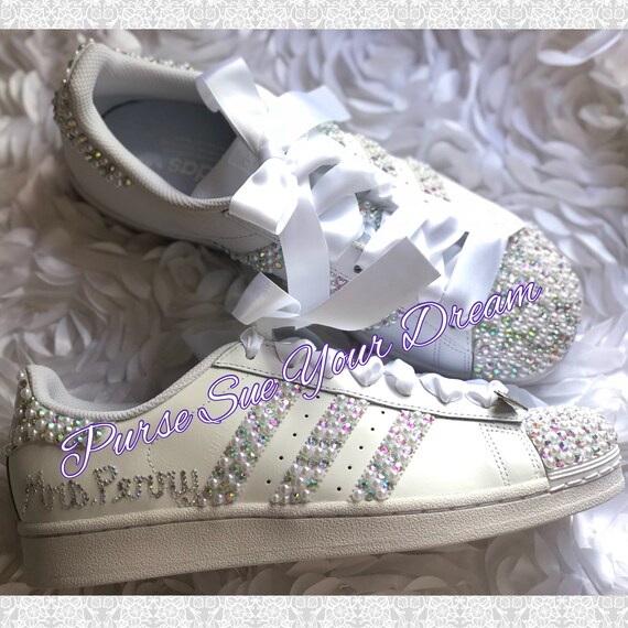 Bling Women's Adidas Shoes w/ Swarovski Crystals Originals