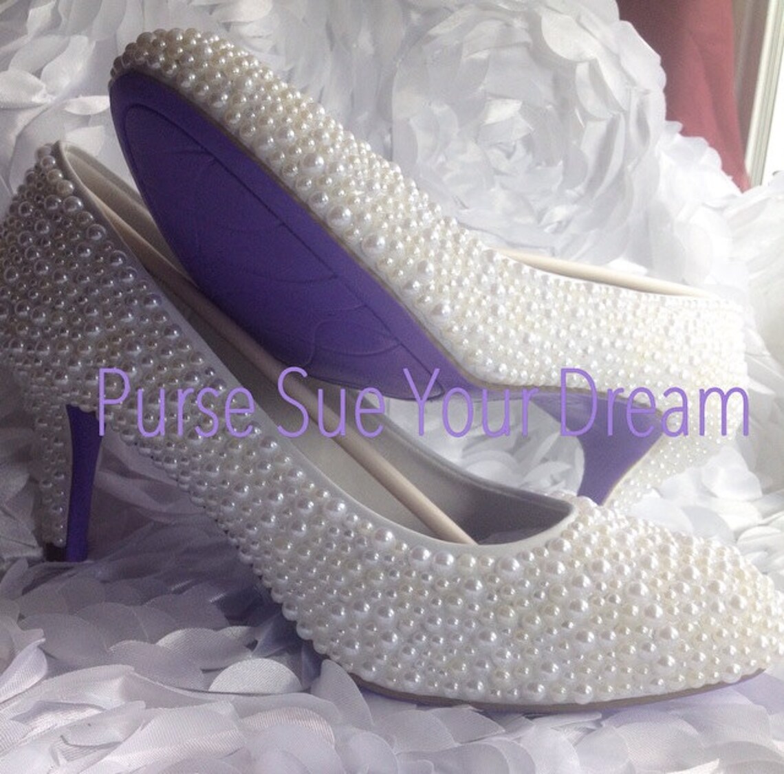 wedding pearl heels