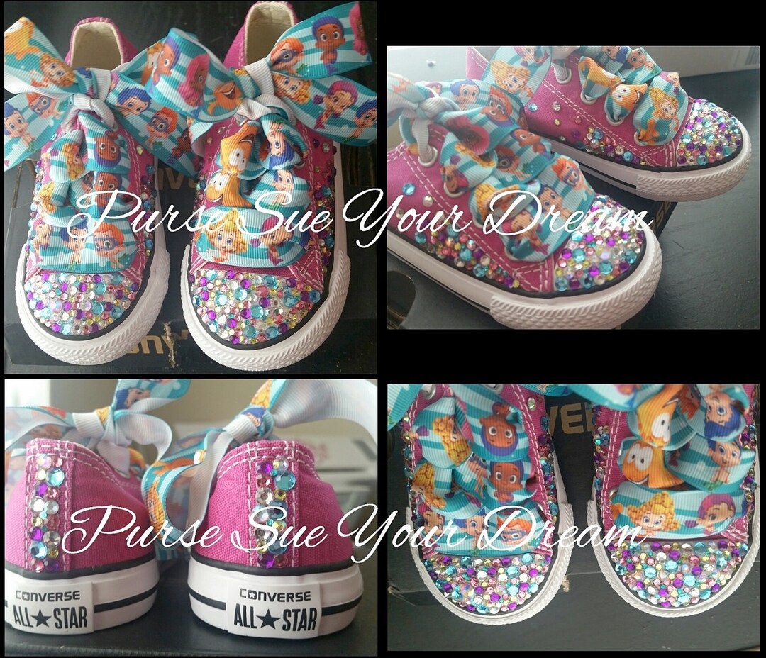Bubble Guppies Crystal Rhinestone Converse Shoes Bubble Guppies