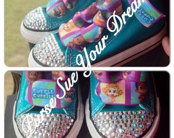 Crystal Rhinestone Bubble Guppies Converse - Bubble Guppies Birthday - Bubble Guppies Converse - Bubble Guppies - Bubble Guppies Outfit