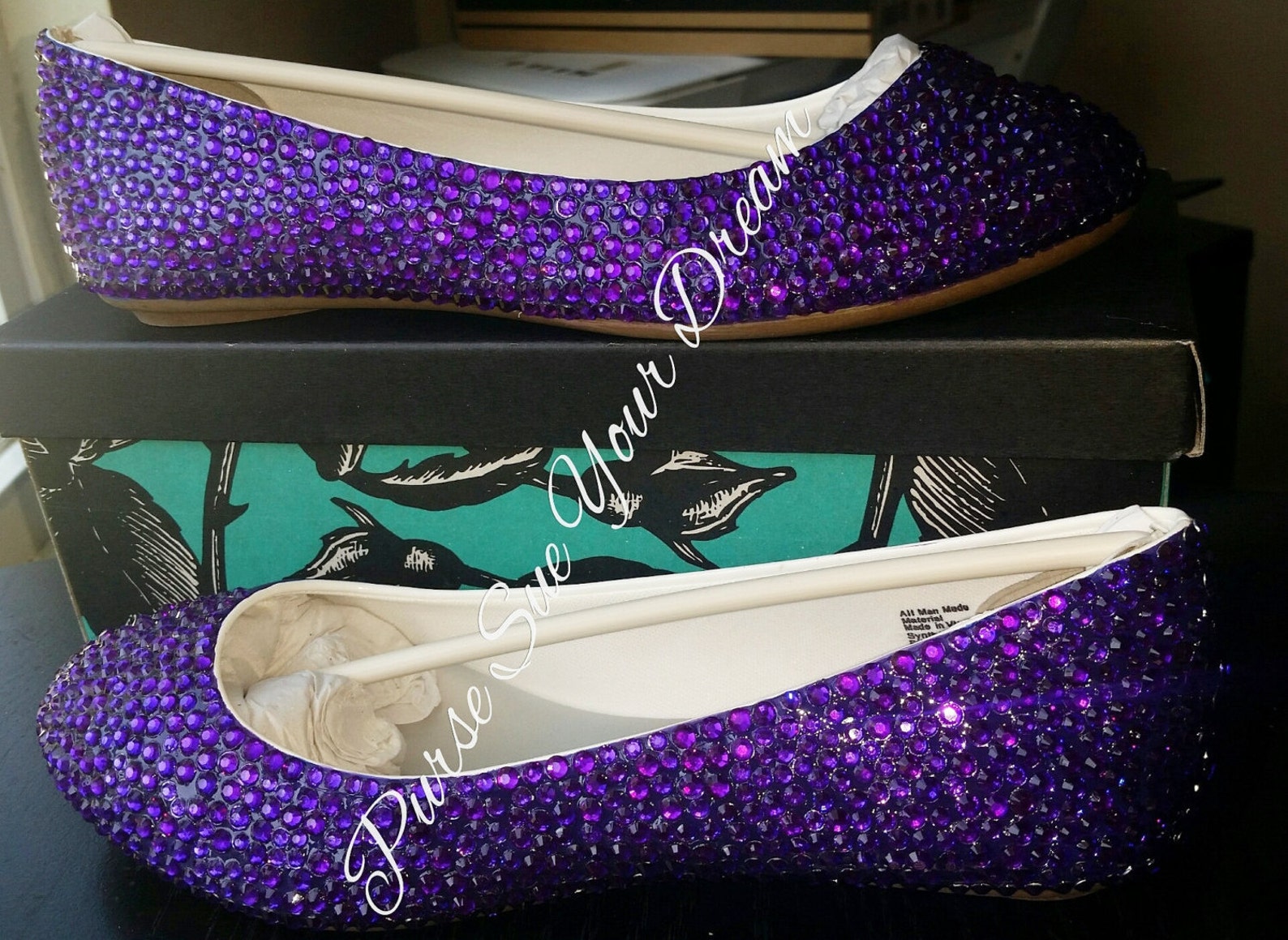 custom amethyst purple swarovski crystal rhinestone ballet flat shoes - wedding shoes - wedding flats - wedding party shoes custom amethyst purple swarovski crystal rhinestone ballet flat shoes - wedding shoes - wedding flats - wedding party shoes