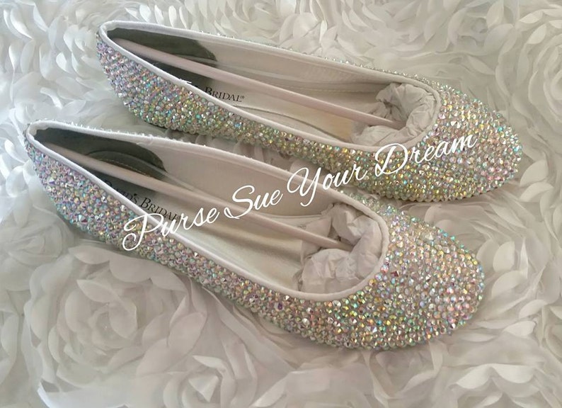 Swarovski Crystal Rhinestone Wedding Ballet Flat Bridal Flat Etsy