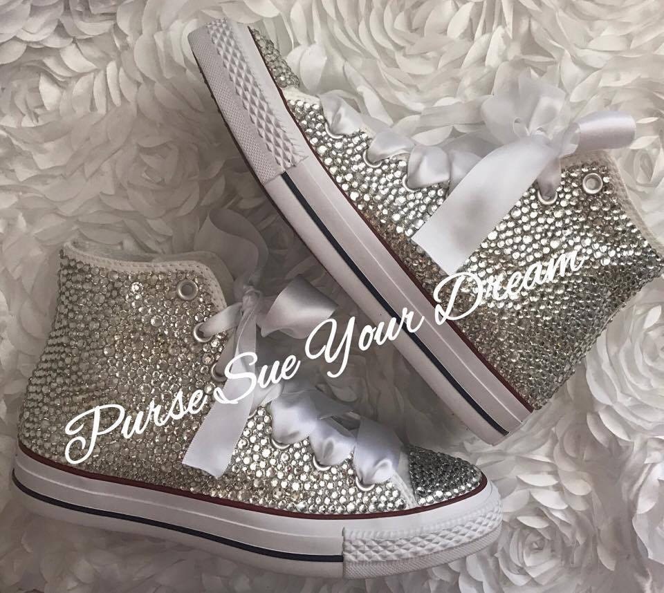 rhinestone high top converse
