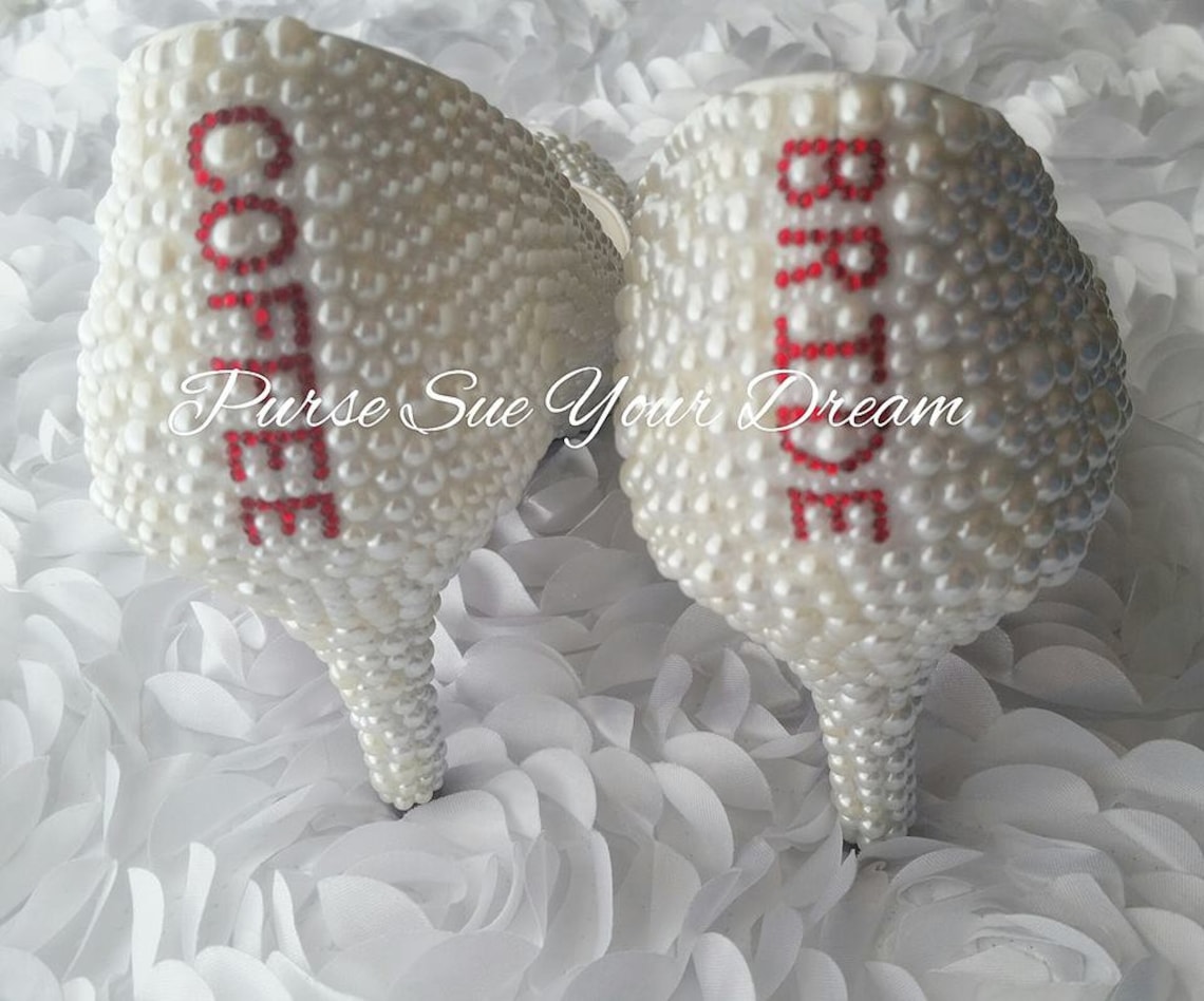 wedding pearl heels