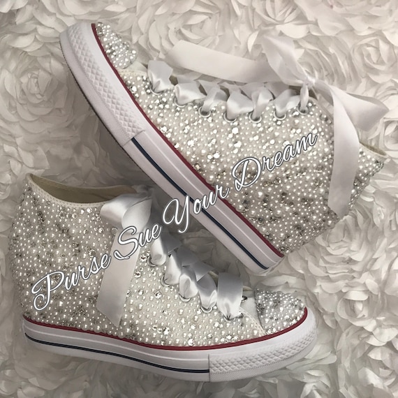 bling wedge converse