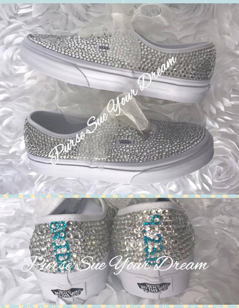 Custom Swarovski Crystal Bridal Vans Vans Wedding Shoes | Etsy