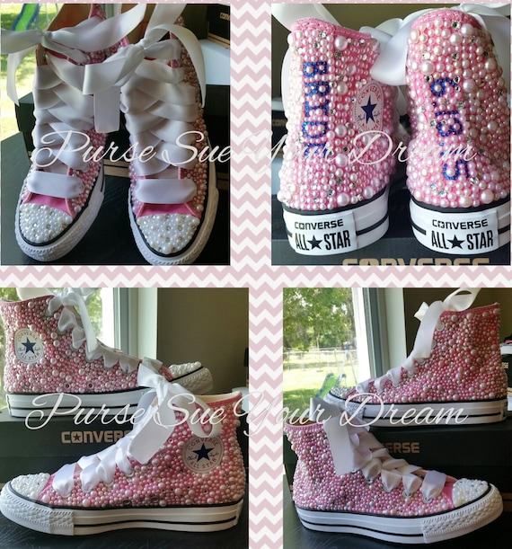 Sur mesure chaussures de mariée mariage Converse strass en | Etsy