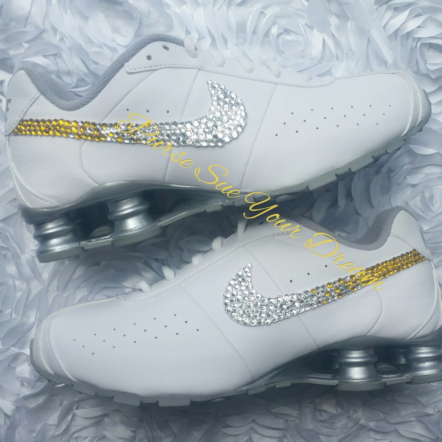 Custom Made Nike Shox Designed Shoes Swarovski Crystal Designs Made to Order Advertising Listing ONLY Etsy Canada