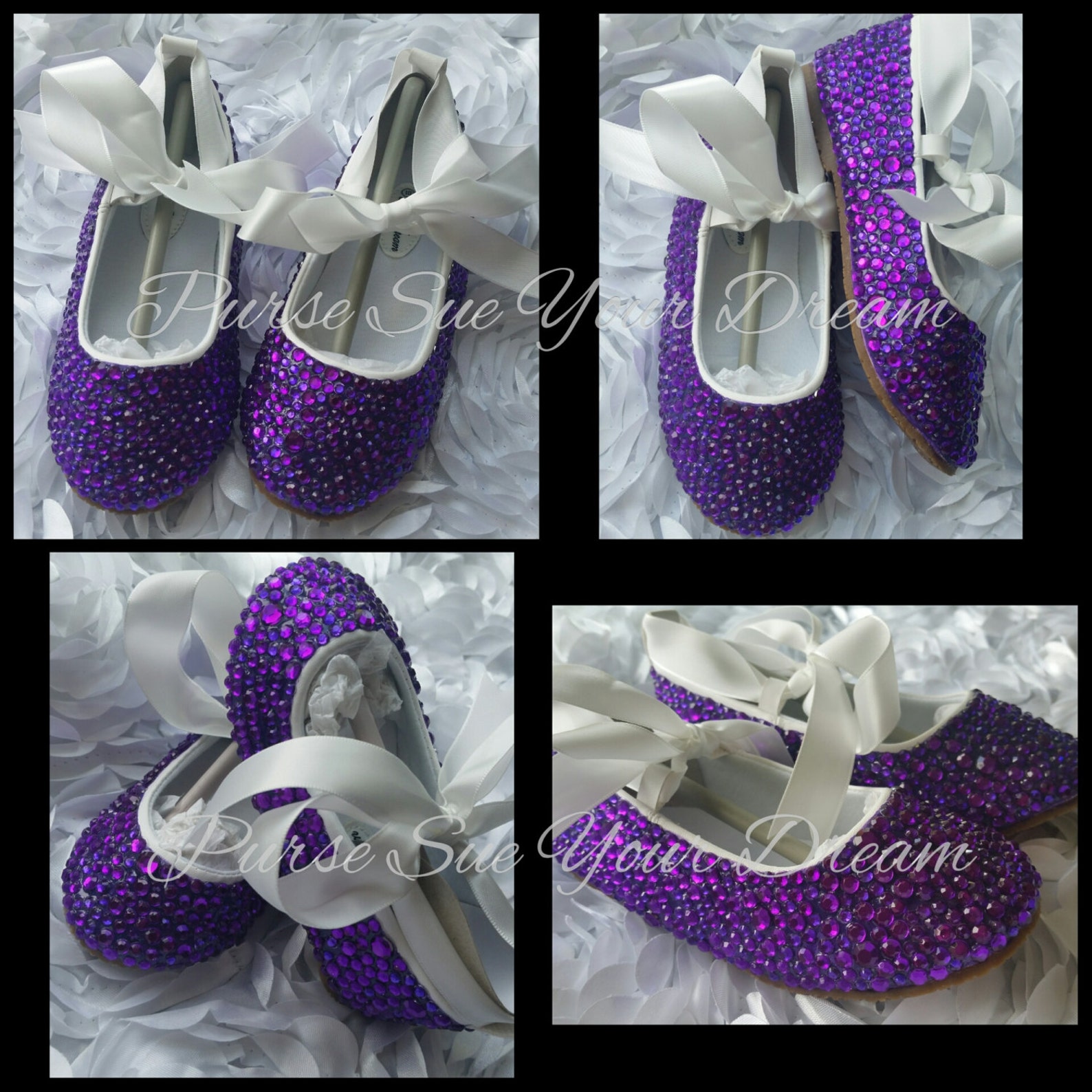 custom amethyst purple swarovski crystal rhinestone ballet flat shoes - wedding shoes - wedding flats - wedding party shoes custom amethyst purple swarovski crystal rhinestone ballet flat shoes - wedding shoes - wedding flats - wedding party shoes
