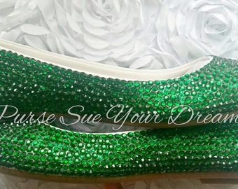 Emerald Green Crystal Rhinestone Ballet Flats Shoes - Custom Wedding Flat Shoes - Swarovski Crystal Rhinestone Shoes - Green Wedding Color