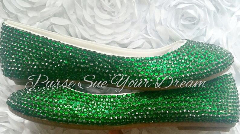 emerald green ballet flats
