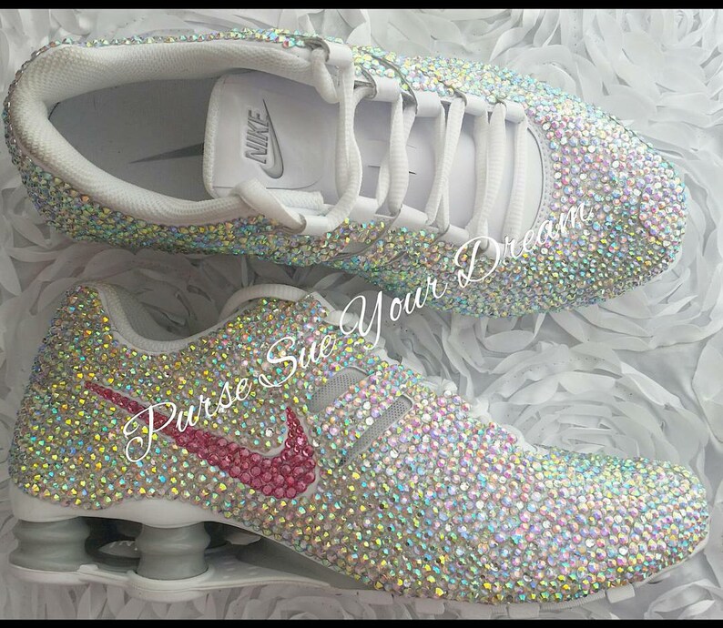 nike shoes with bling swoosh