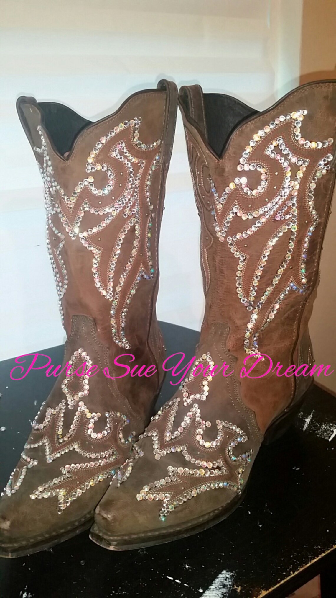 Custom Designed Swarovski Crystals Cowboy Boots Custom Boots - Etsy