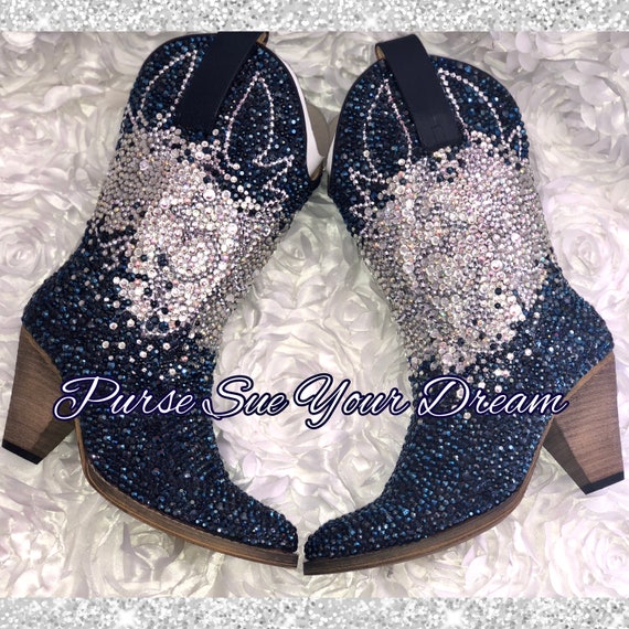 Ladies cowboy best sale boots with rhinestones