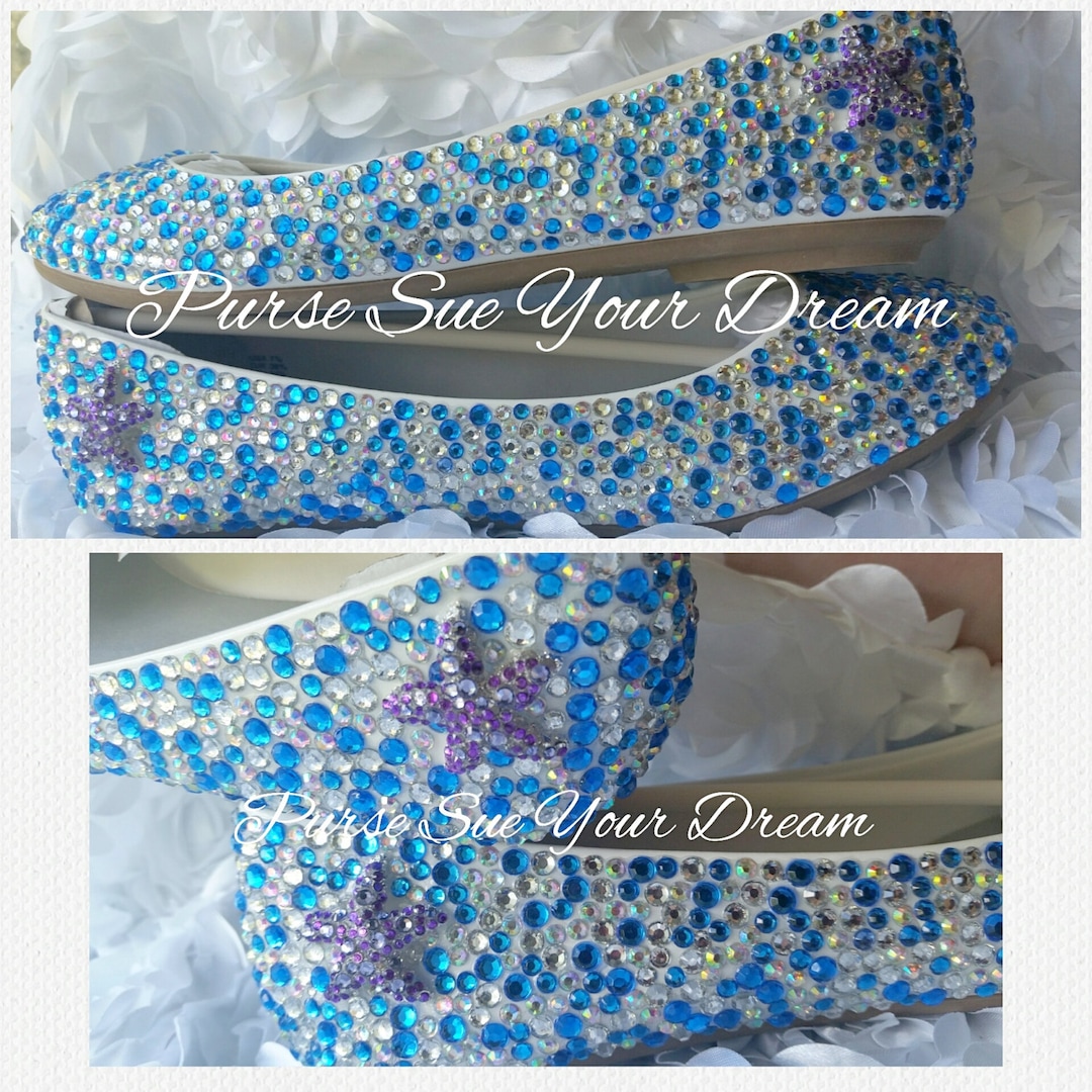 Custom Swarovski Crystal Rhinestone Ballet Flat Shoes - Etsy