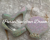 Swarovski Crystal hakken-Crystal Strass hak schoenen-bruiloft | Etsy België