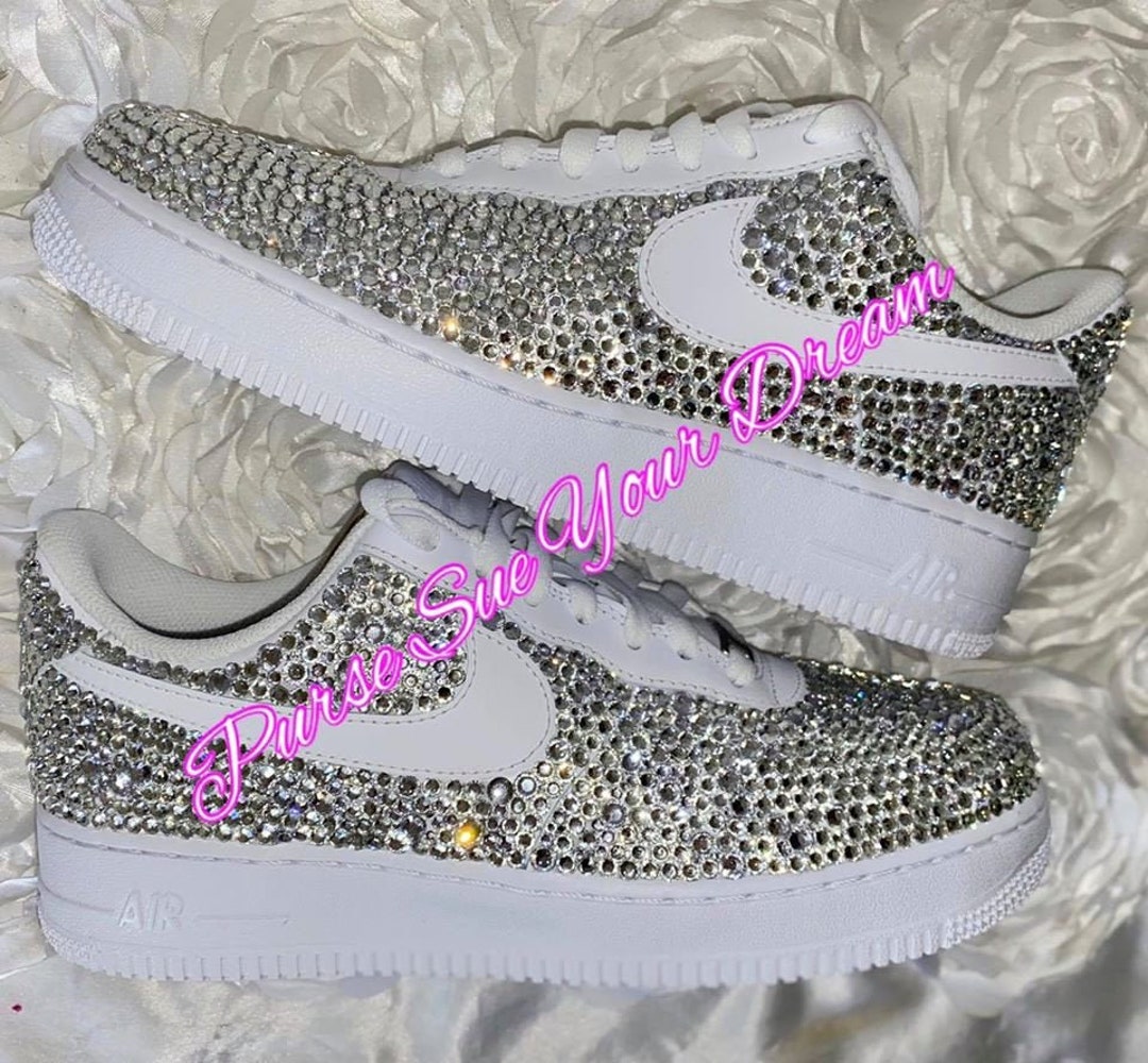 nike with crystals