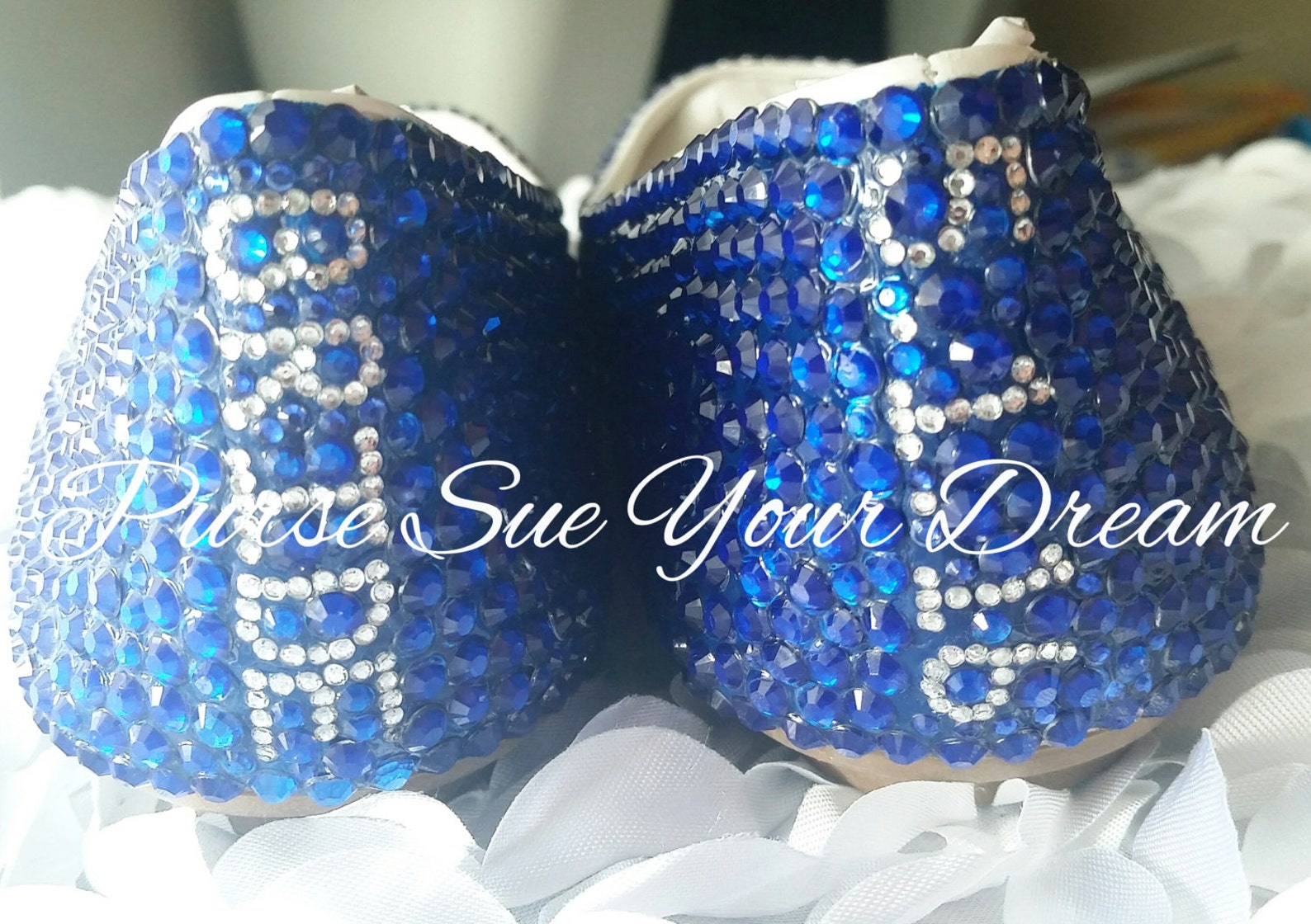 custom royal blue swarovski crystal rhinestone ballet flats - something blue - wedding ballet flats bridal shoes - bridal flats