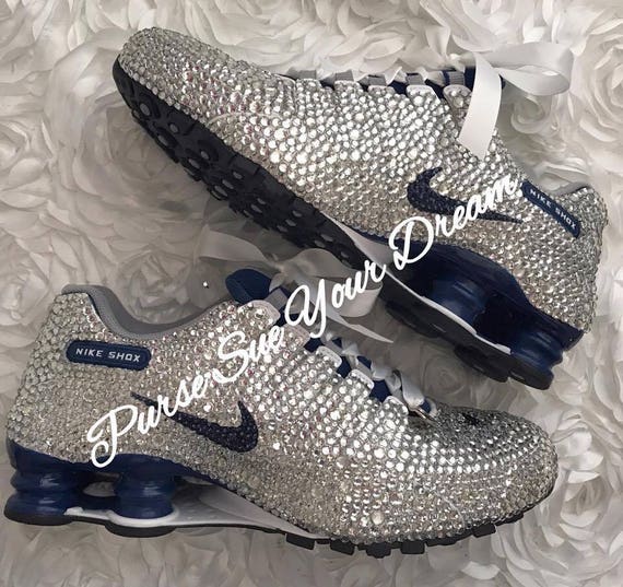 Custom Swarovski Crystal Bridal Nike Shox Shoes - Etsy