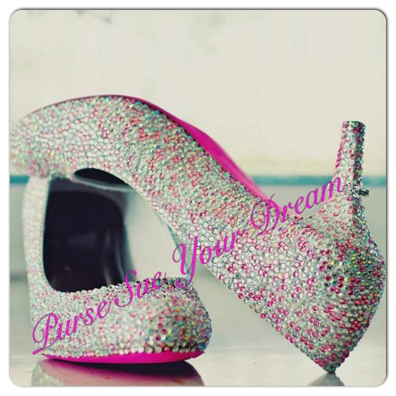 bridal rhinestone heels