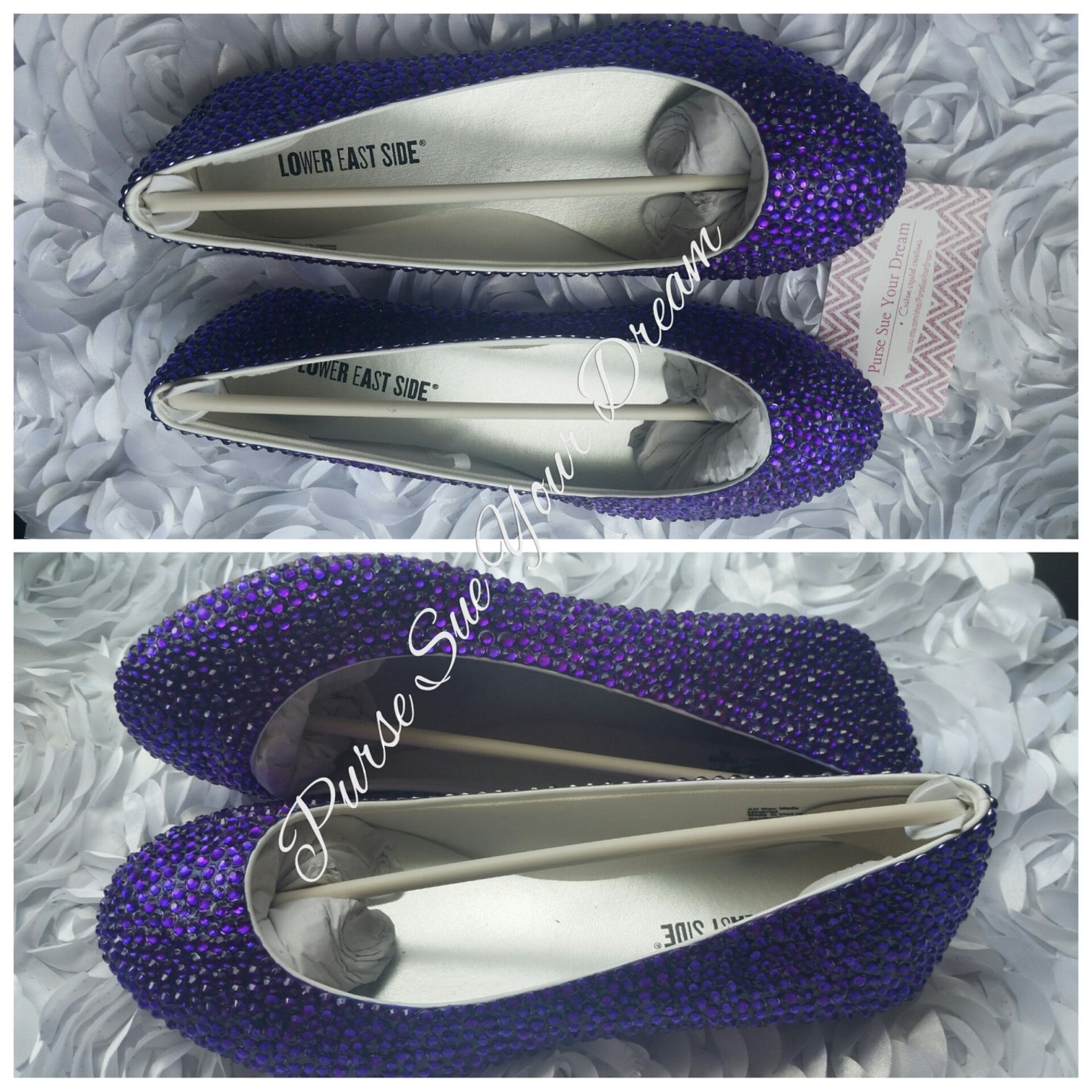 bedazzled flat wedding shoes