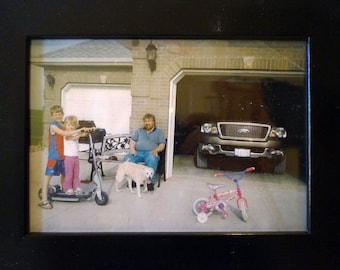 Found Photos - Father and Kids with Dog and Pickup Truck