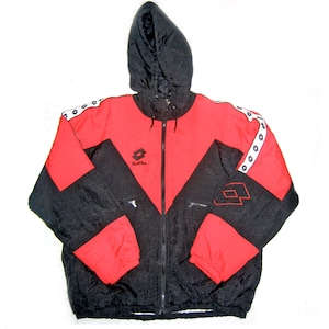 Vintage anni 1990 LOTTO Sport Italia trapuntato isolato Windbreaker cappotto giacca Soccer