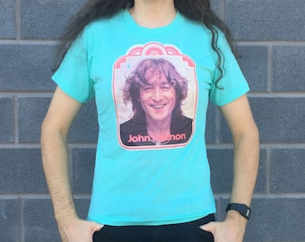 Vintage 1970s Deadstock John Lennon BEATLES T-shirt S (Screen Stars)
