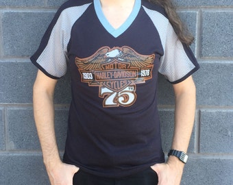 Harley Davidson Motorcycles 75th Anniversary 1903–1978 Baseball Tee