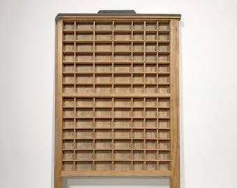 Vintage Printers Wooden Tray Drawer Shadow Box Letterpress