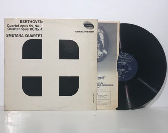 Ludwig van Beethoven: Smetana Quartet – Opus 18 and 59 Vintage Vinyl Record LP