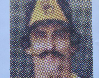 ROLLIE FINGERS Posterized Optical Illusion Screenprint