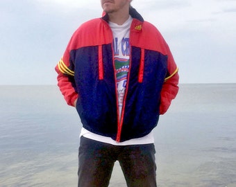 Vintage Adidas Warm Up / Zip Up Heavyweight Puffy Jacket M