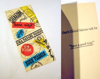 Vintage Illustration Bon Voyage / Have a Good Trip Card 1960s–1970s - United Nations