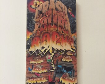 Crash & Burn Rock: Cinderella, Anthrax, LA Guns, Zodiac Mindwarp VHS tape 1991