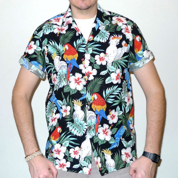 Vintage Hawaiian Shirt Classic Floral Motif