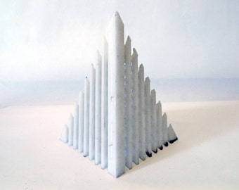 Early 3D Printed Triangle Pyramid Sculpture