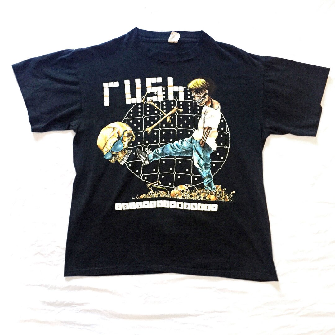 ROLL 　RUSH 90s THE ロールザボーン ラッシュ BONES THE ROLL RUSH 90s ヴィンテージ ツアーT　バンT BONES トップス