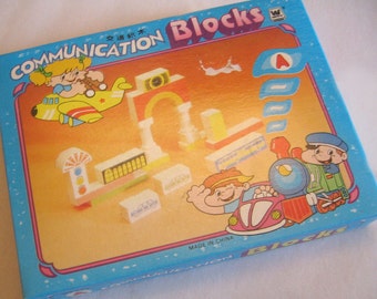 Vintage Set of Communication Building Blocks