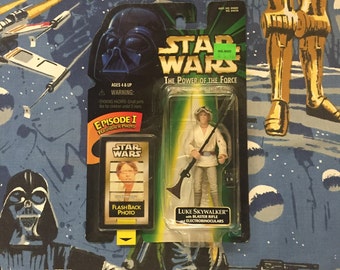 Vintage STAR WARS: Power of the Force • Luke Skywalker • Sealed 1990s Early Episode I Promo