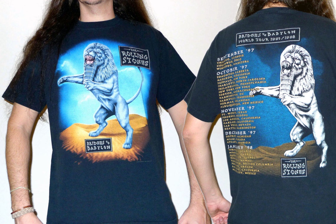 rolling stones bridges to babylon tour shirt