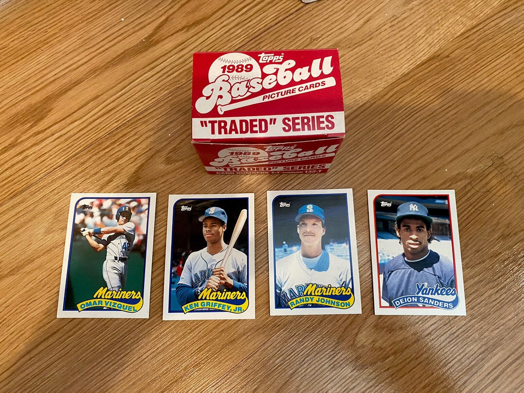1989 Ken Griffey Jr Randy Johnson Deion Sanders Omar Vizquel Rookie