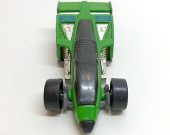 Vintage Hot Wheels Green Inter Cooled F-3 Shadow Jet Race Car 1987