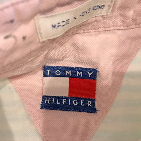 Vintage 1990s Long Sleeve TOMMY HILFIGER Striped … - image 4