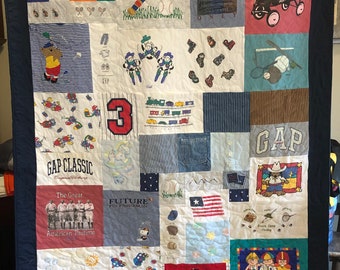 Quilt made from your children's clothing - DEPOSIT ONLY