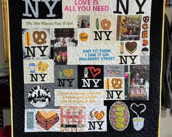 T-shirt Quilts Custom, Memory Quilt, Custom Order Quilt, You Pick Size - Using Your Shirts - DEPOSIT ONLY