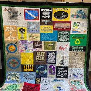 T-Shirt Quilt Deposit - Custom Memory Quilt - T-Shirt Blanket - See Prices Below