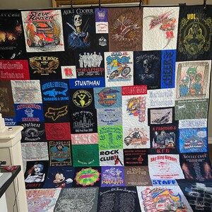 T-shirt Quilts Custom, Memory Quilt, Custom Order Quilt, You Pick Size - Using Your Shirts - DEPOSIT ONLY