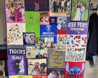 Custom T-Shirt Memory Quilt, Made From Your Shirts, Deposit
